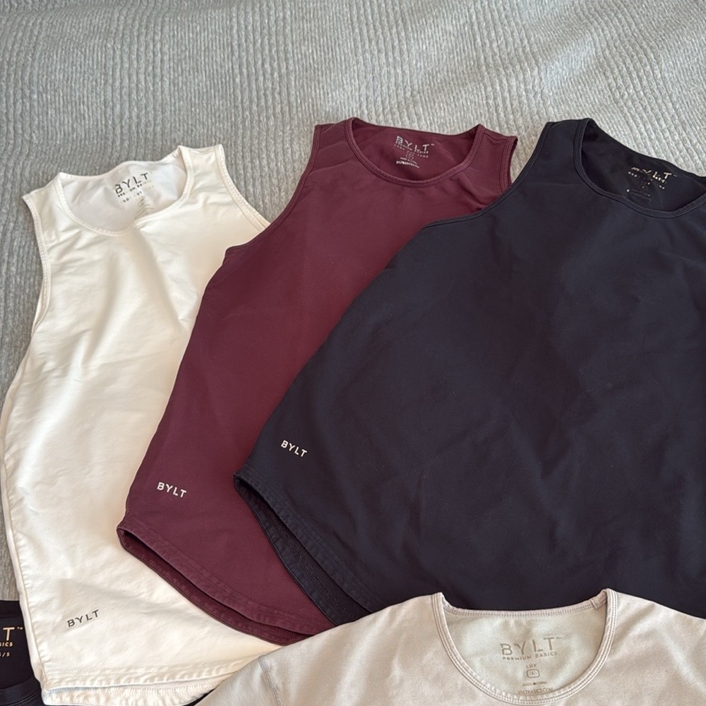 Men’s BYLT Basics LUX Drop Cut Tank Top x3 Size Large